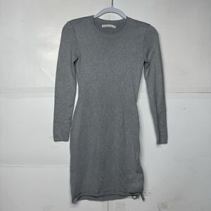 Abercrombie & Fitch Women’s XS Light Gray Long Sleeve Bodycon Sweater Dress
